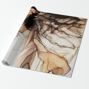 Papel De Presente Cor da Tinta Álcool. Textura de mármore feita pela