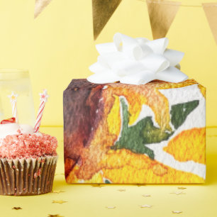Papel De Presente cor d'água brilhante fabulosa de girassol 50