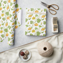 Papel De Presente cor d'água da vinha de abóbora