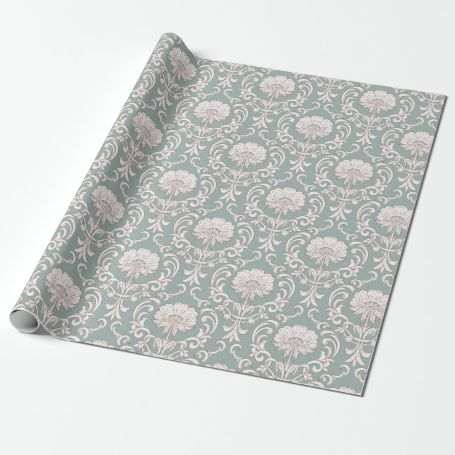 Papel De Presente Cor damasco (Desenrolado)