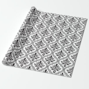 Papel De Presente Cor damasco de design de de Vintage. 