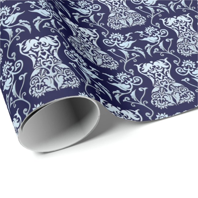 Papel De Presente Cor damasco do Corset Floral (Ponta do rolo)