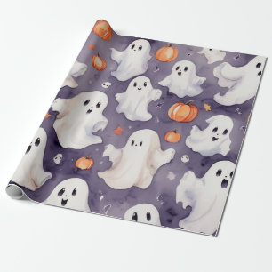 Papel De Presente Cor-de-água de delícia brilhante fantasma brilhant
