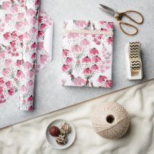 Cor-de-água rosa-branca Pintada à mão