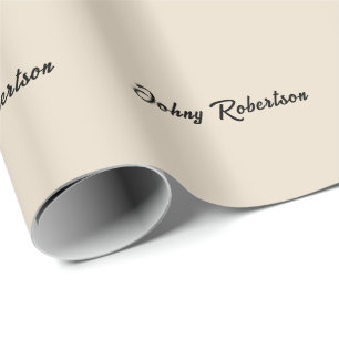 Papel De Presente Cor de amêndoa simples elegante profissional minim