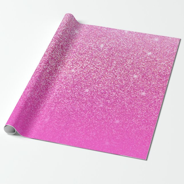 Papel De Presente Cor-de-rosa com gradiente de brilho (Desenrolado)