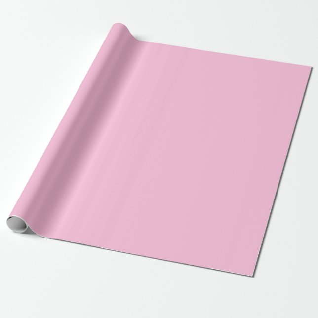 Papel De Presente Cor de rosa suave e sólida clássica (Desenrolado)