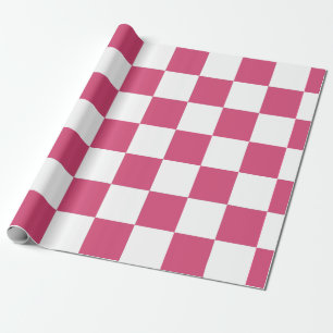 Papel De Presente Cor-de-rosa Xadrez Branco Divertido – Alegria Doce