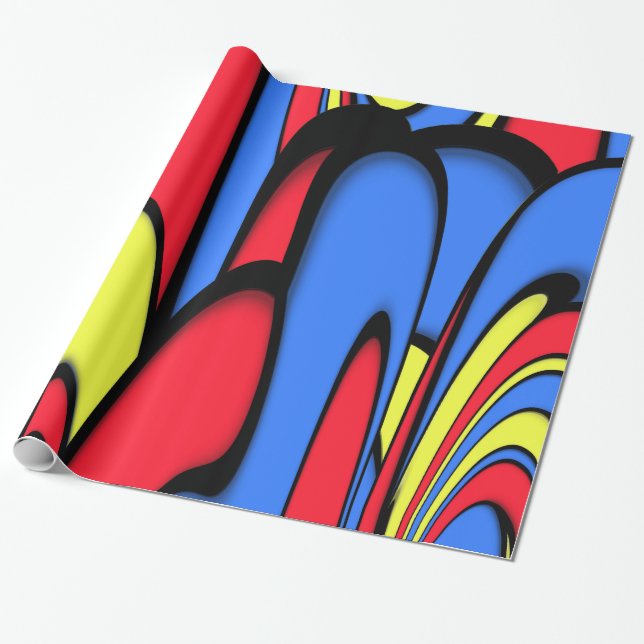 Papel De Presente Cor Festivo Brilhante (Desenrolado)