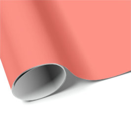 Papel De Presente Cor lisa contínua coral