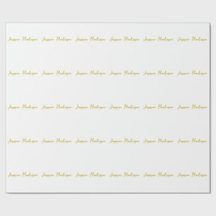 Papel De Presente Cor Nome Personalizado Profissional Caligrafia Cor