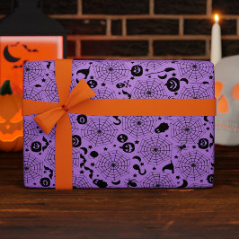 Papel De Presente Cor Personalizada de Halloween das Aranhas
