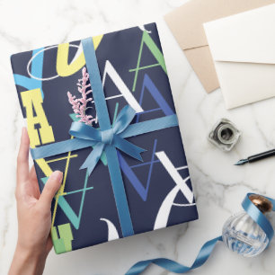 Papel De Presente cor personalizada para crianças padrão inicial em