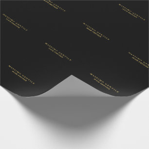 Papel De Presente Cor Profissional Cor Ouro Preto Tendência
