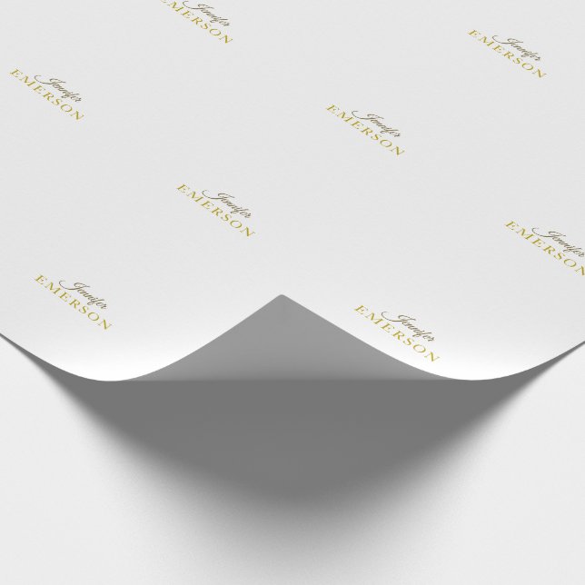 Papel De Presente Cor profissional minimalista moderno simples doura (Ponta)