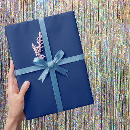 Papel De Presente Cor Real Azul Sólido