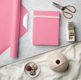 Papel De Presente Cor Rosa Bolha Moderno Cor Sólida Plana