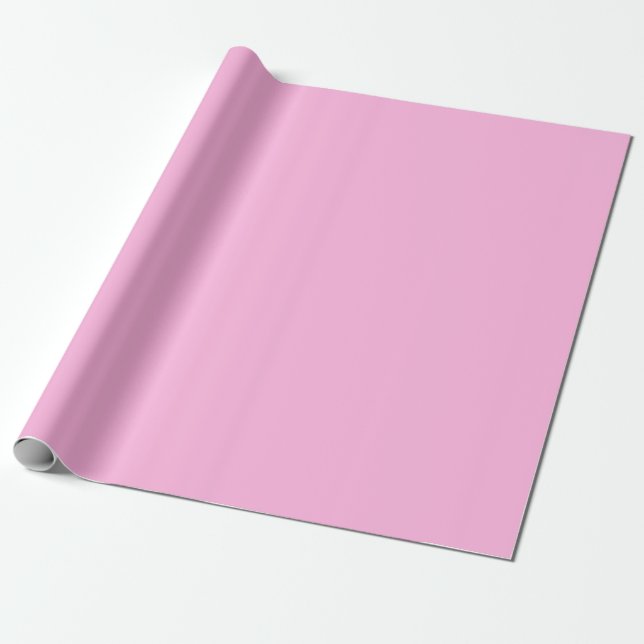 Papel De Presente Cor Rosa Quente Claro Sólido (Desenrolado)