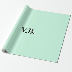 Papel De Presente Cor simples sólida adicionar texto nome monograma