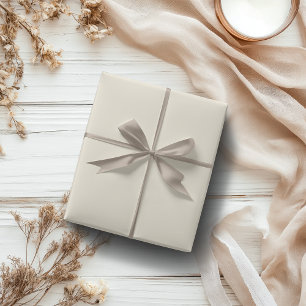 Papel De Presente Cor Sólida Champanhe Pastel   Clássico   Elegante