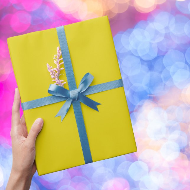 Papel De Presente Cor Sólida Da Citrina (Criador carregado)