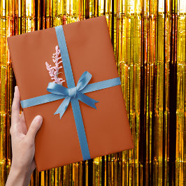 Papel De Presente Cor sólida da ferrugem