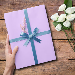 Papel De Presente Cor Sólida da Orquídea de Pastel   Elegante Clássi