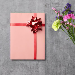 Papel De Presente Cor Sólida do Recife de Coral Pastel | Elegante Cl