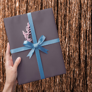 Papel De Presente Cor Sólida do Taupe Roxo