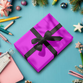 Papel De Presente Cor Sólida Fuchsia | Clássico | Elegante