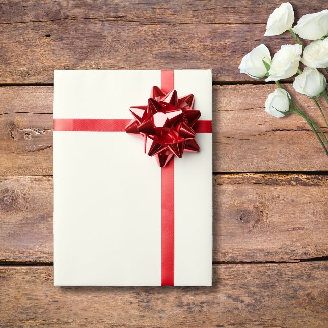Papel De Presente Cor Sólida Marfim | Clássico | Elegante (Criador carregado)
