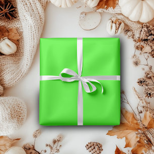 Papel De Presente Cor Sólida Neon Verde Clássico Elegante
