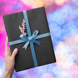 Papel De Presente Cor Sólida Preta da Eerie