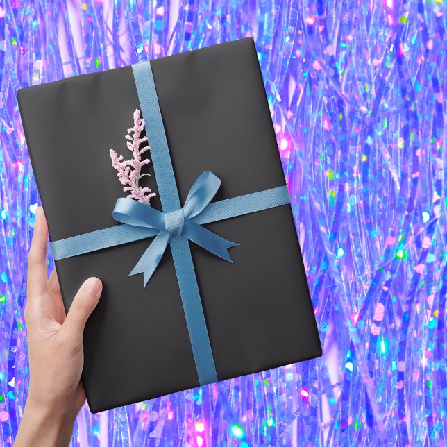 Papel De Presente Cor Sólida Preta da elevação (Criador carregado)