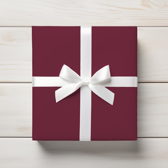 Papel De Presente Cor Sólida Rich Dark Maroon Burgundy (Criador carregado)