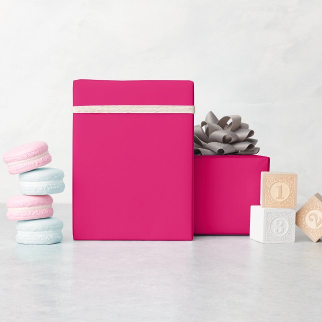 Papel De Presente Cor sólida, rosa claro e escuro (Chá de bebê)