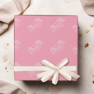 Papel De Presente Cor Sólida Rosa Pastel - Presentes para os Noivos 