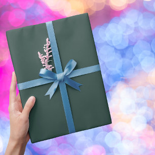Papel De Presente Cor Sólida Verde Caçadora
