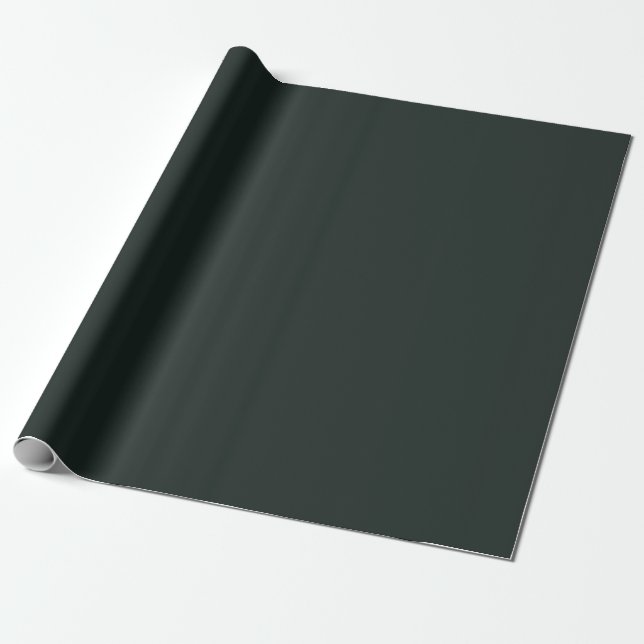 Papel De Presente Cor Sólida Verde da Selva Escura (Desenrolado)