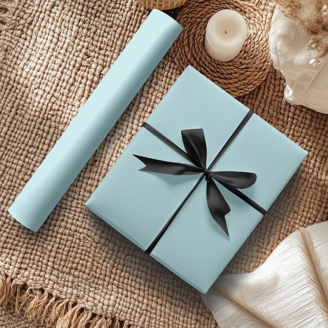 Papel De Presente Cor Sólida Verde Pastel | Clássico | Elegante (Criador carregado)
