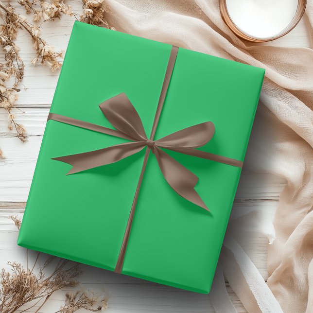 Papel De Presente Cor Sólida Verde Tropical | Clássico | Elegante (Criador carregado)