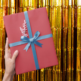 Papel De Presente Cor Sólida Vermelha de Morango