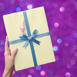 Papel De Presente Cor Sólido Amarelo-Manteiga