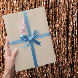 Papel De Presente Cor Sólido Da Vanilha Escura