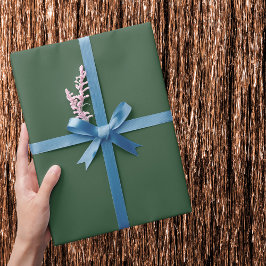 Papel De Presente Cor Sólido Verde Escuro Emerald