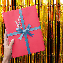 Papel De Presente Cor Sólido Vermelha Tonzada