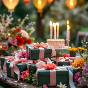 Papel De Presente Cor Verde de Celebração #325513