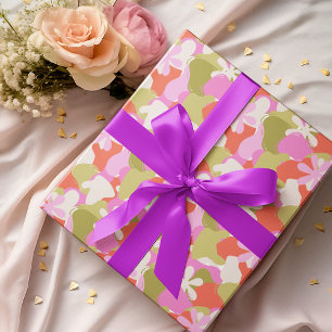 Papel De Presente Cor Vermelha Cor de laranja, verde e Abstrato