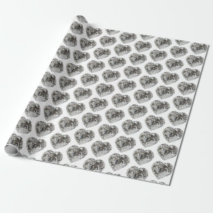 Papel De Presente Coração
