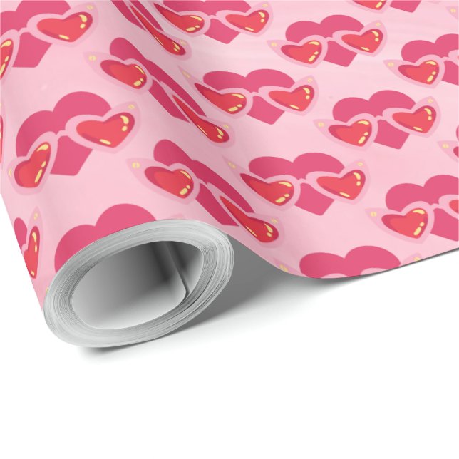 Papel De Presente Coração (Ponta do rolo)